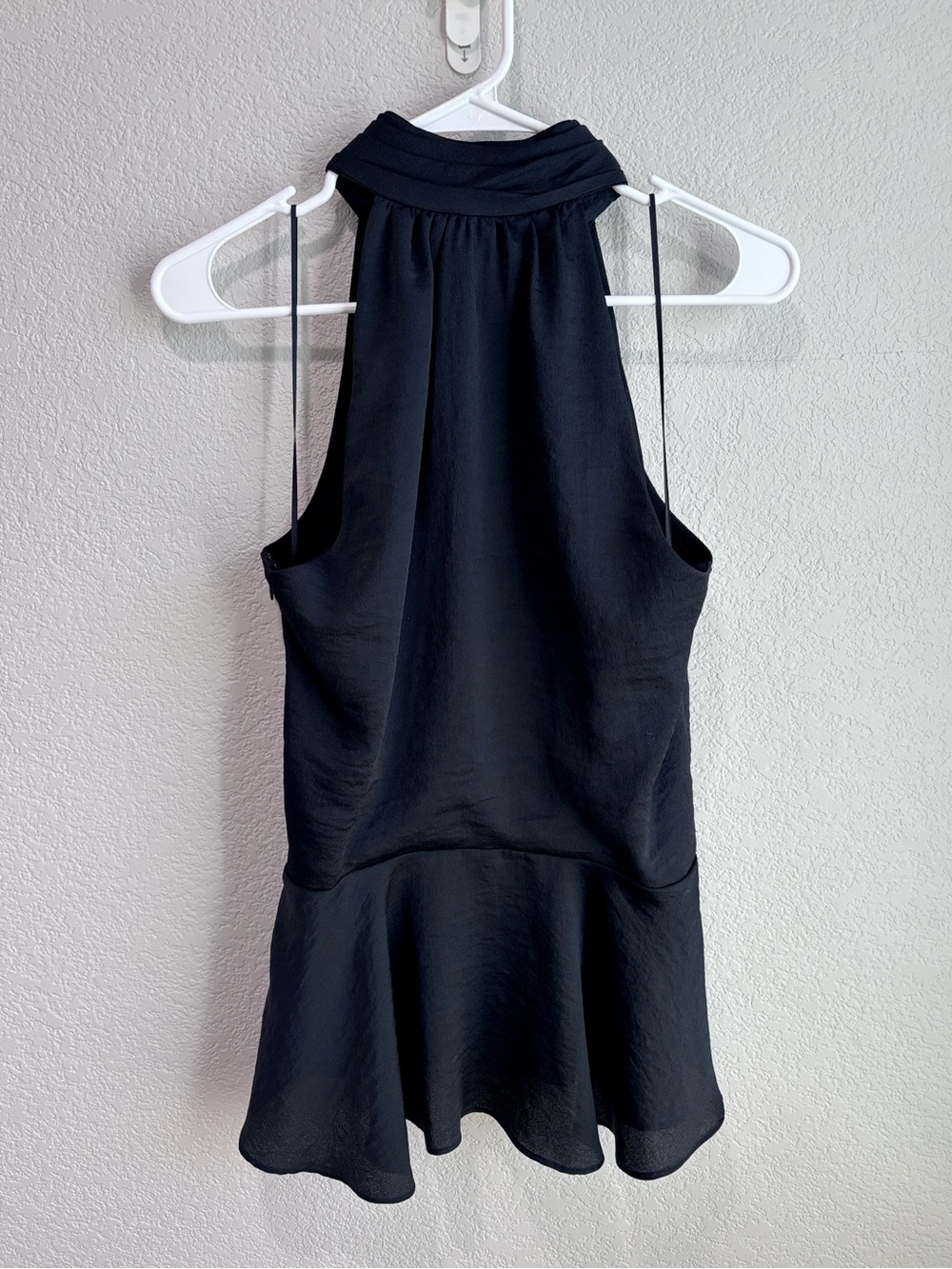 1.State Peplum Black High Neck Tank Top Medium